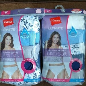 Hanes Ultimate Cotton Comfort Hi Cut Panties Pack of 5